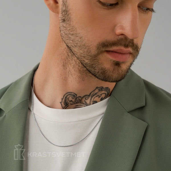 Цепь из платины, плетение «Кобра»